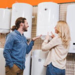 couple choosing water heater seattle