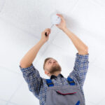 Electrician in seattle doing his job