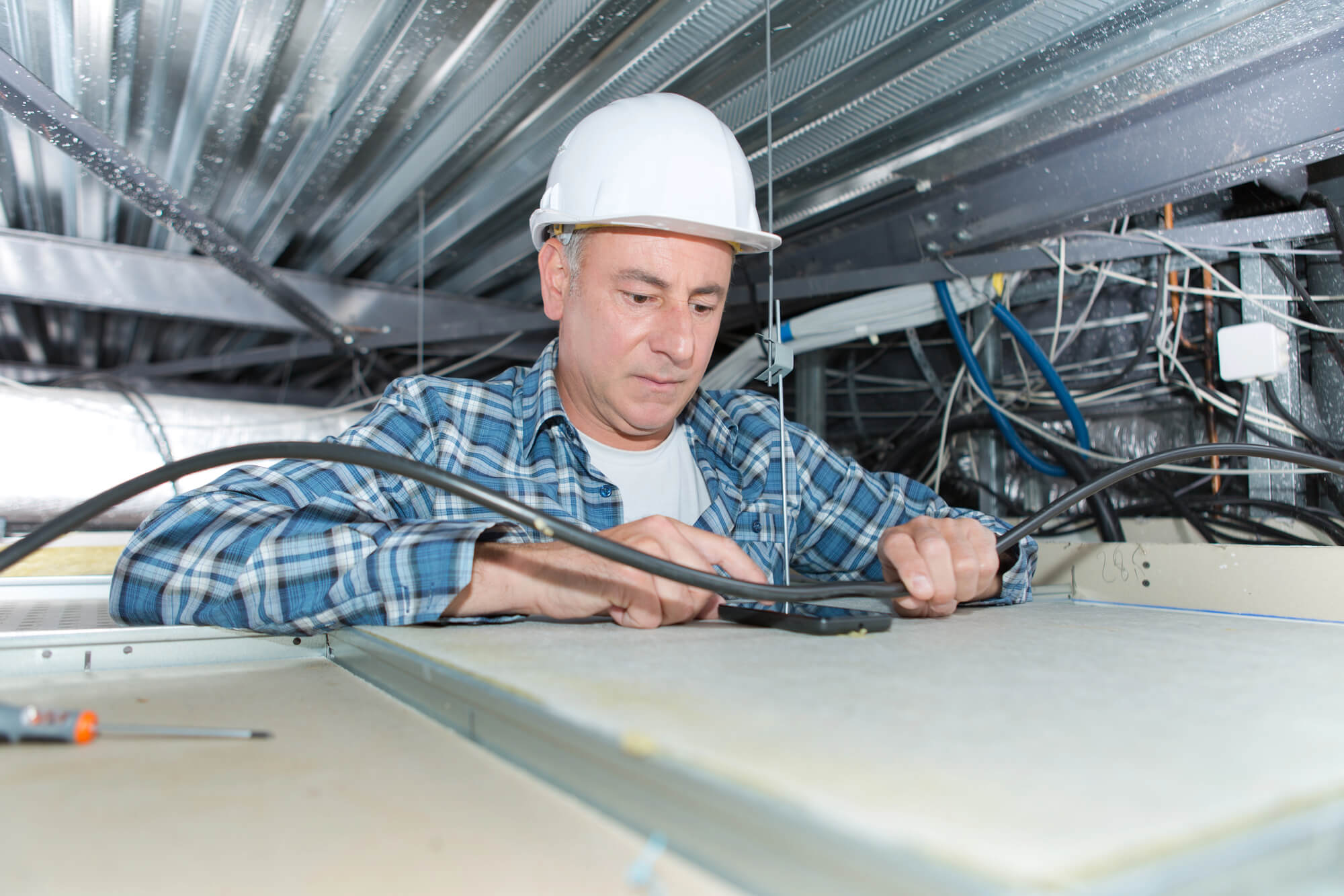 electrician while working on Knob and Tube replacement seattle