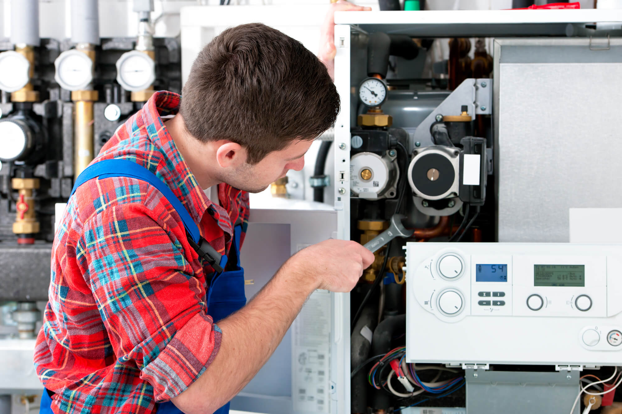HVAC professional during Heating Repair in Seattle