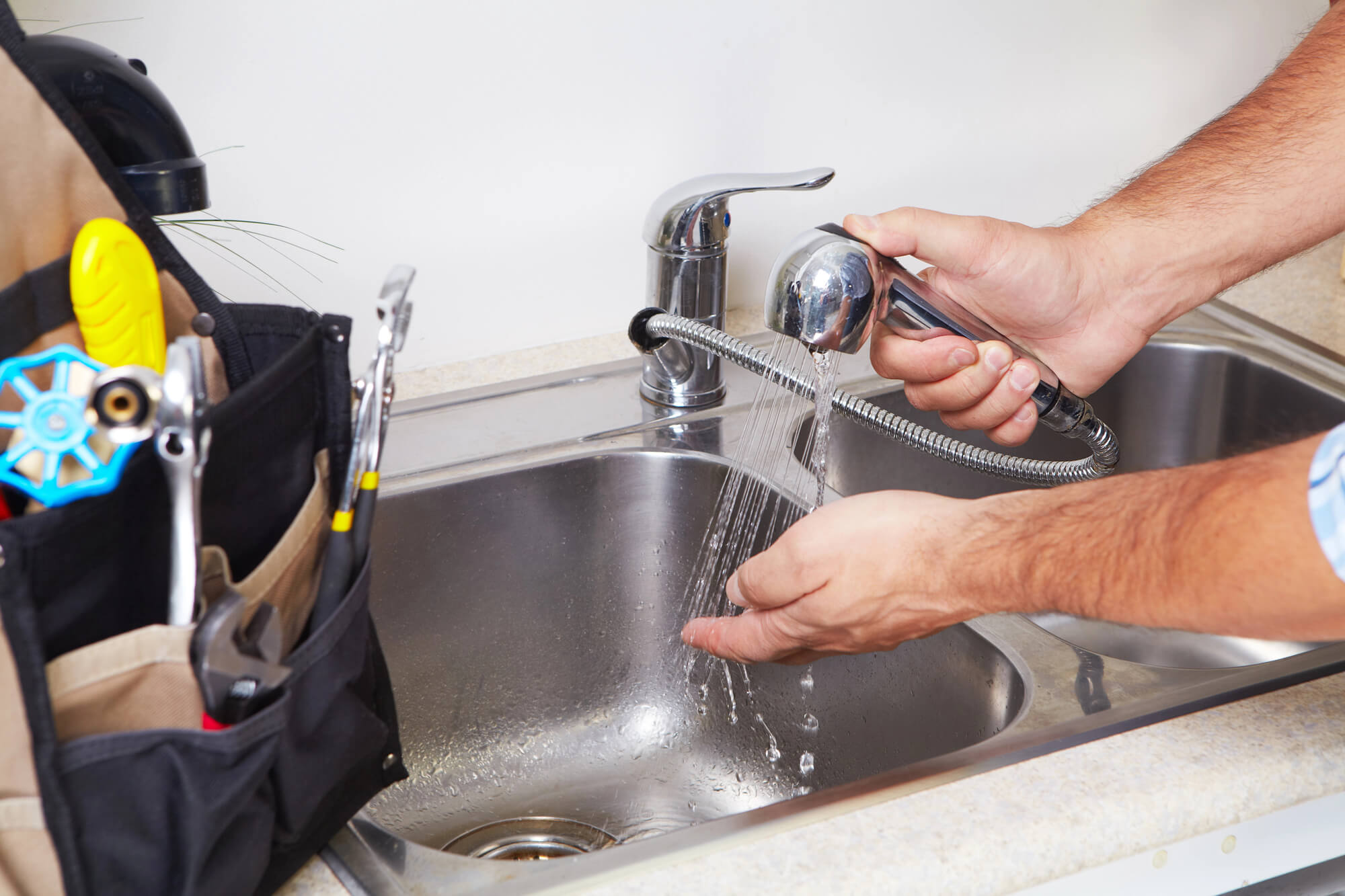 Plumber-checking-everything-after-Fixing-clogged-drain-in-Seattle